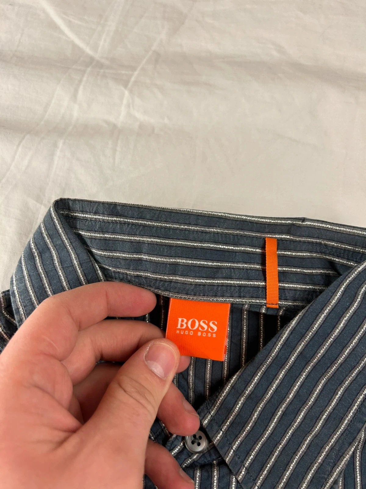 Camisa a rayas vintage Hugo Boss – photo 9